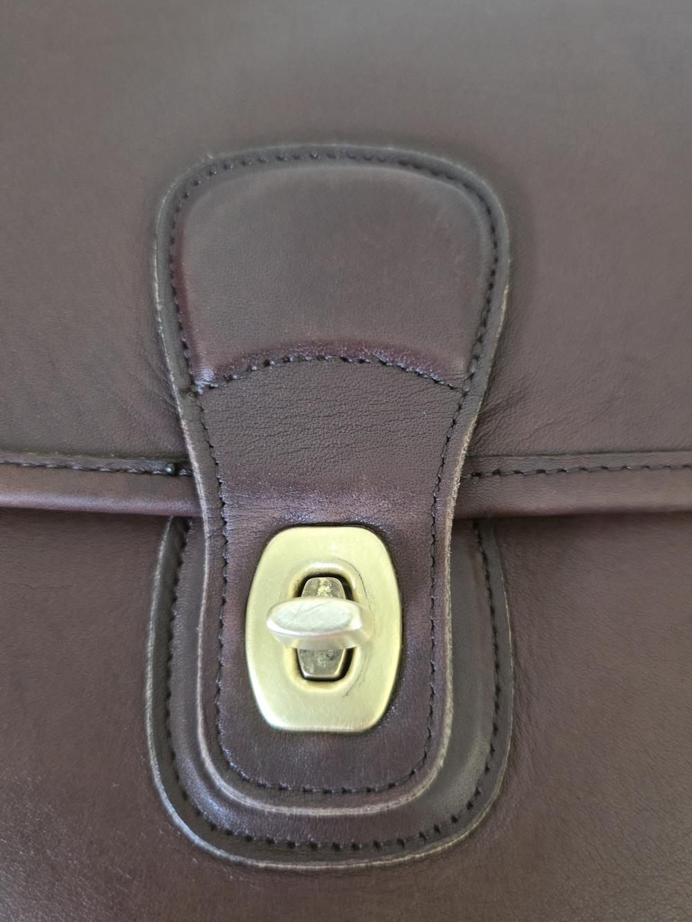 Vintage Coach Metropolitian Briefcase/Crossbody Mahagony Leather USA + Twilly - Picture 14 of 17